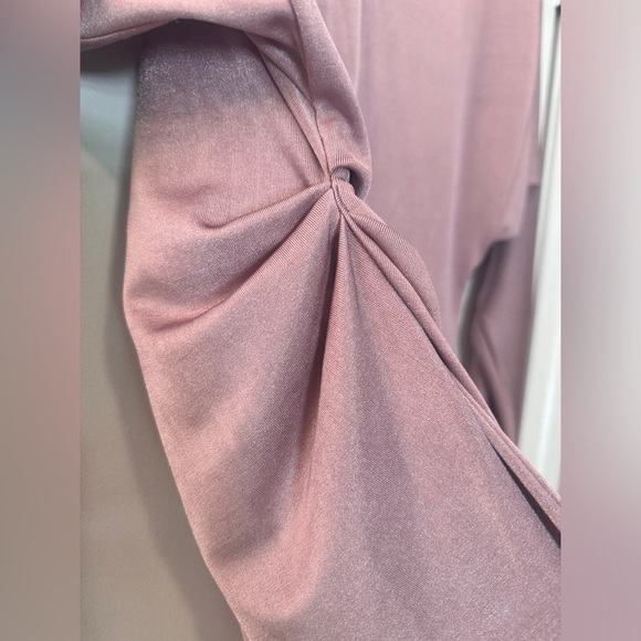 Zara Women’s Pink Satin Mini Dress with Mock Neck and Long Sleeves Size M - Picture 7 of 13